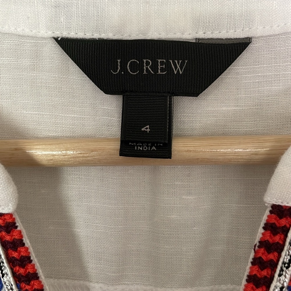 EUC JCrew Linen Top. SZ 4 - Picture 4 of 6